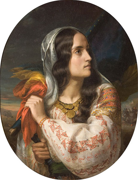 România revoluționară, pictură de Constantin Daniel Rosenthal (modelul este Maria Rosetti)
