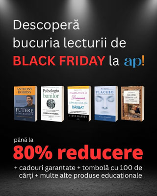 ACT și Politon, Black Friday, reduceri cărți, audiobookuri, dezvoltare personală, Tony Robbins, Joe Dispenza, Wayne Dyer