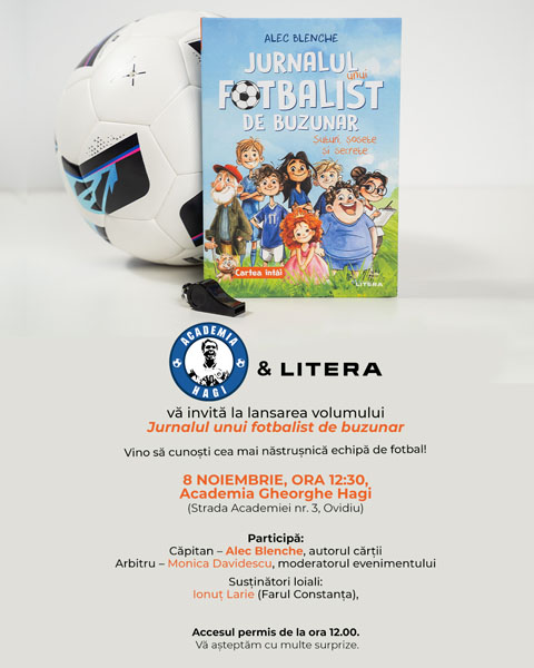 Alec Blenche, Editura Litera, Academia Hagi, Jurnalul unui fotbalist de buzunar