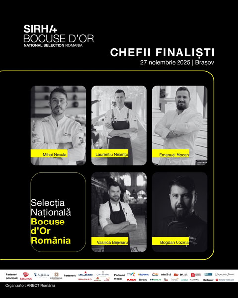 Bocuse d’Or România 2025, Bocuse d’Or Europe 2026, competiție culinară, gastronomie românească, ANBCT, Chef Cezar Munteanu, bucătari români, selecția națională, chefi profesioniști, Paul Bocuse, Marsilia, competiții internaționale.