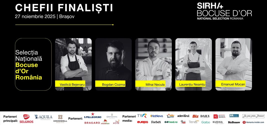 Bocuse d’Or România 2025, Bocuse d’Or Europe 2026, competiție culinară, gastronomie românească, ANBCT, Chef Cezar Munteanu, bucătari români, selecția națională, chefi profesioniști, Paul Bocuse, Marsilia, competiții internaționale.