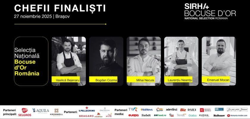 Bocuse d’Or România 2025, Bocuse d’Or Europe 2026, competiție culinară, gastronomie românească, ANBCT, Chef Cezar Munteanu, bucătari români, selecția națională, chefi profesioniști, Paul Bocuse, Marsilia, competiții internaționale.