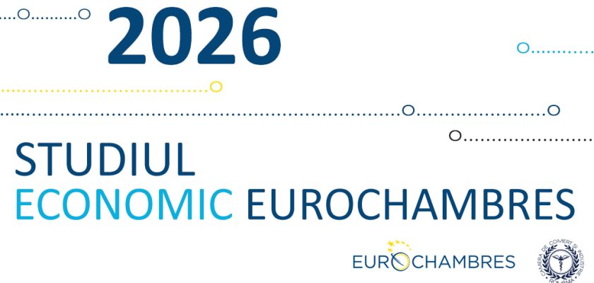 Studiul Economic Eurochambres 2026 – copertă oficială, date despre așteptările mediului de afaceri din Europa și România