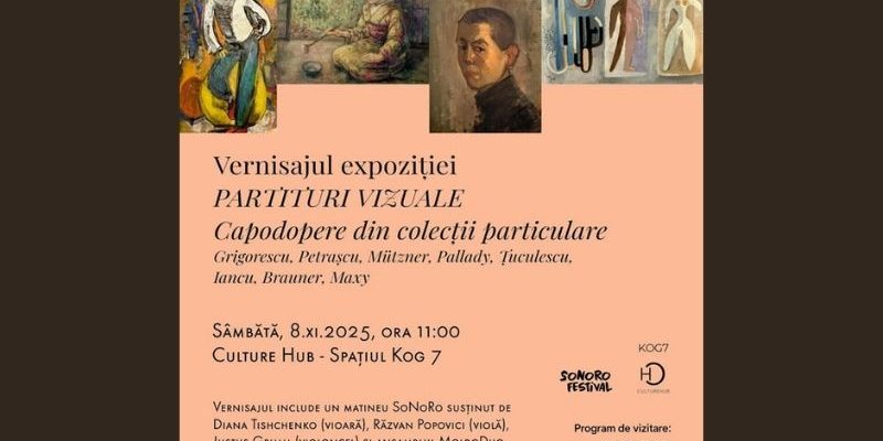 Partituri Vizuale, Kog7, CultureHub, Festivalul SoNoRo, artă românească, expoziție București, pictură, cultură