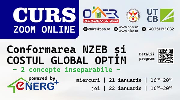 NZEB, cost global optim, Academia ZEB, clădiri eficiente energetic, curs NZEB, proiectare clădiri, eficiență energetică