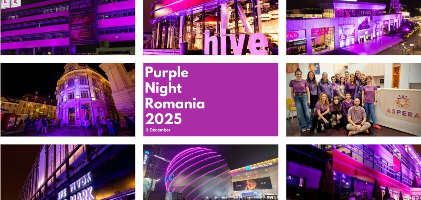Purple Night Romania, RDCC, incluziune dizabilități, iluminare violet, transport public București, diversitate și incluziune, Ziua Internațională a Persoanelor cu Dizabilități