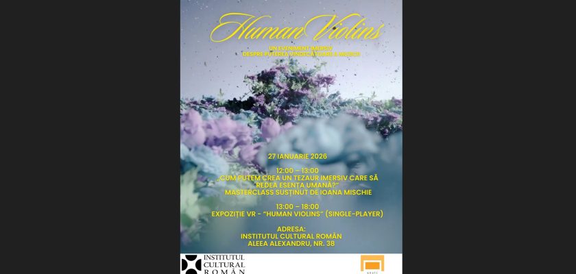 Eveniment imersiv la ICR, pe 27 ianuarie HUMAN VIOLINS, proiect multipremiat de realitate virtuală