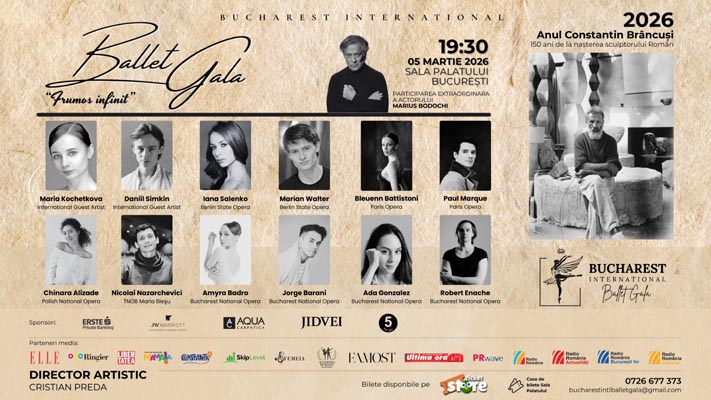 Bucharest International Ballet Gala, Marius Bodochi, Brancusi, Sala Palatului, balet