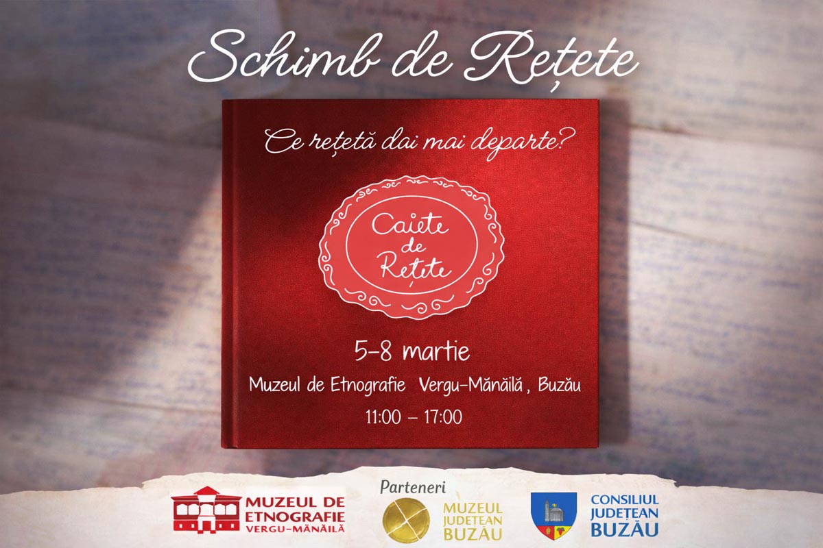 Caiete de Retete, Schimb de Retete, Muzeul Vergu Manaila, patrimoniu, gastronomie