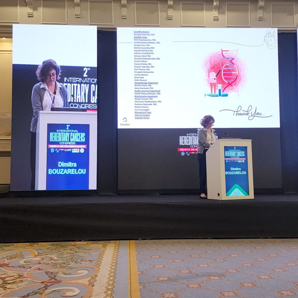 Dimitra Bouzarelou Genekor Medical SA Congresul Internațional de Cancere Ereditare din Antalya 1