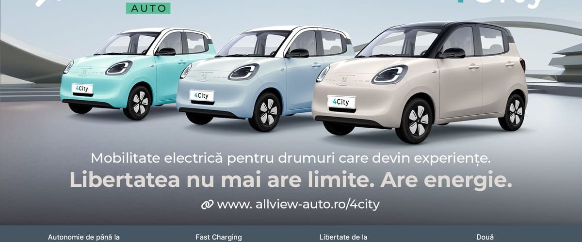 Lansare Allview 4City auto masini electrice romania 16 ani