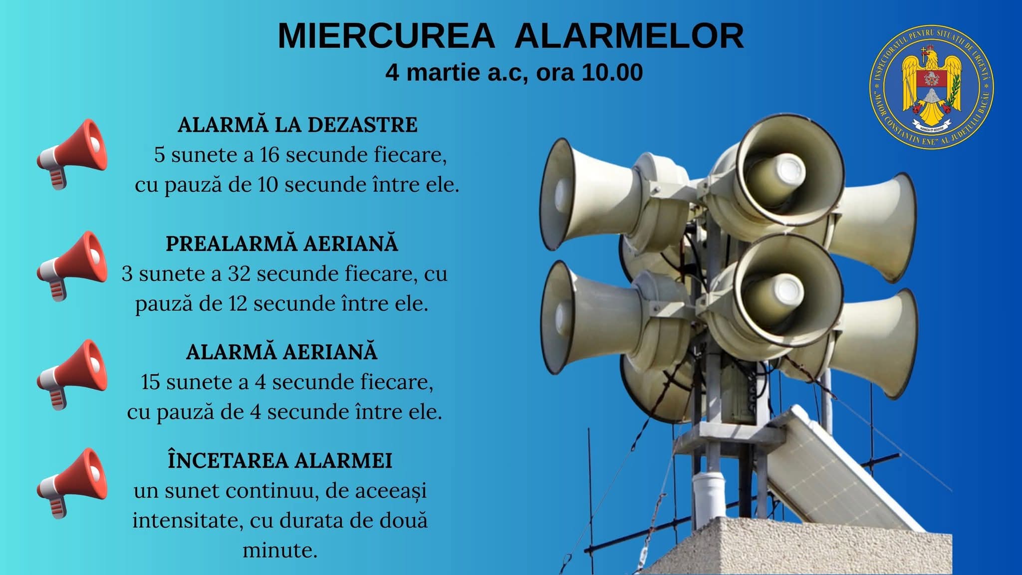 Miercurea Sirenelor, sirene Bucuresti, sistem alarmare publica, Saptamana Protectiei Civile