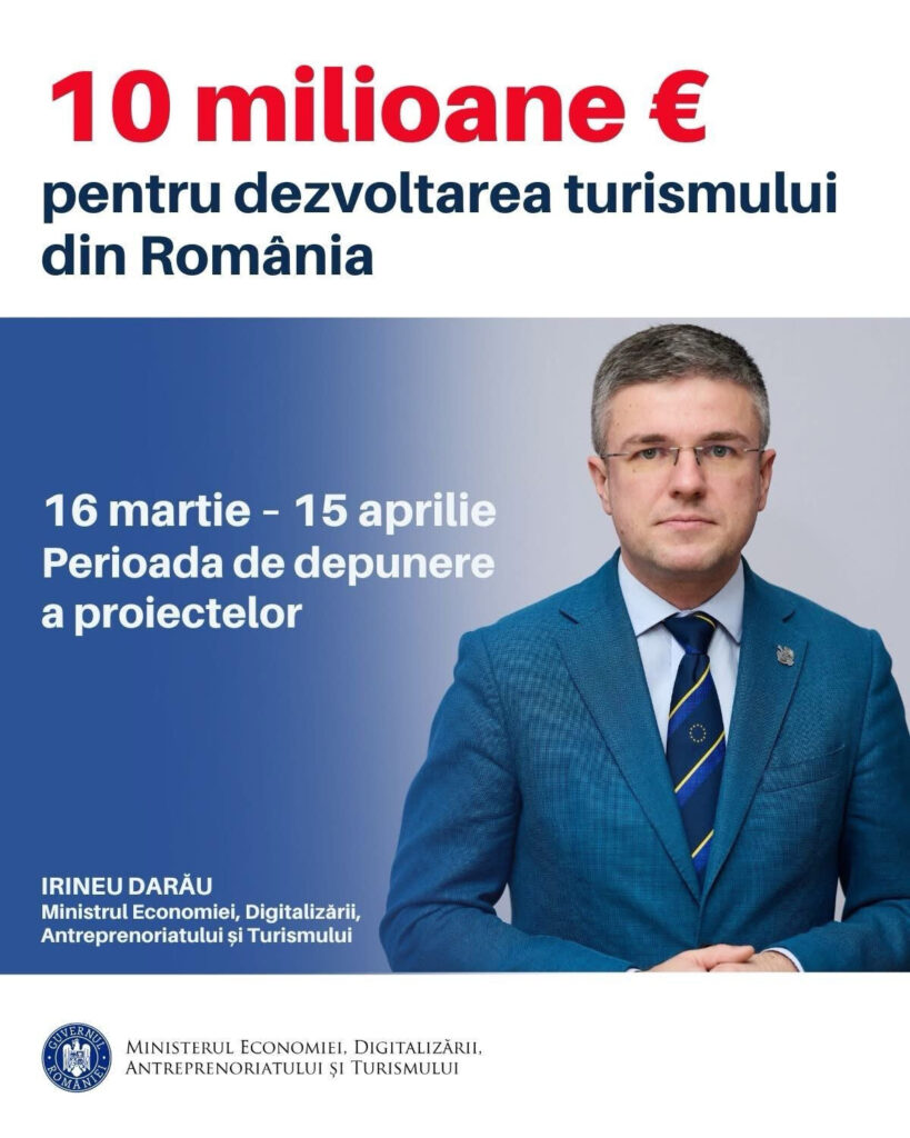 finanțare OMD turism România 10 milioane euro afis
