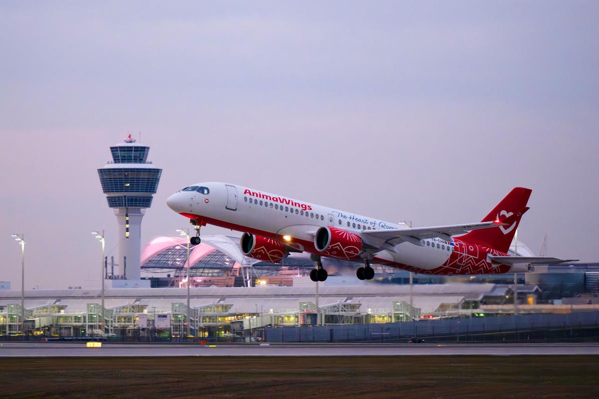 AnimaWings, aviatie, zboruri, Munchen, transport
