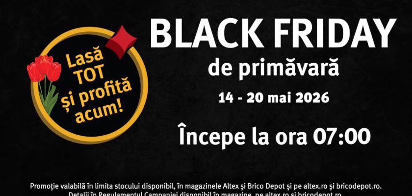 Black Friday de primăvară la Altex, Media Galaxy și Brico 2026