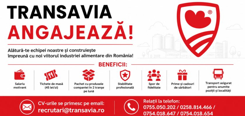 TRANSAVIA angajari mai 2026