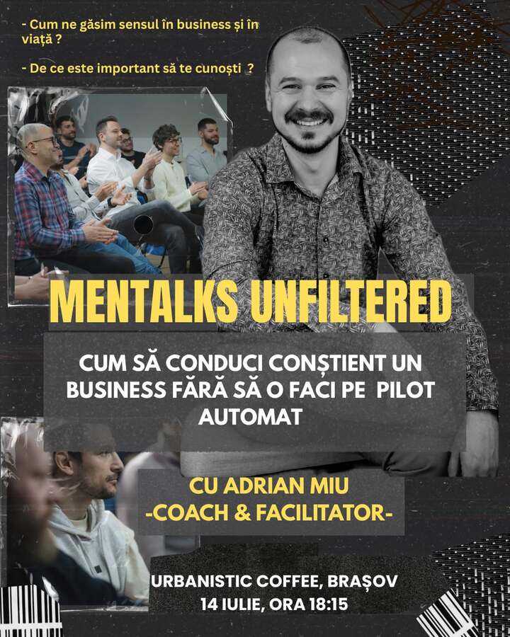 MENtalks UNFILTERED ajunge la Brașov 14 iulie 2026