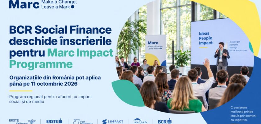Marc Impact Programme 2026 BCR Social Finance deschide înscrieri