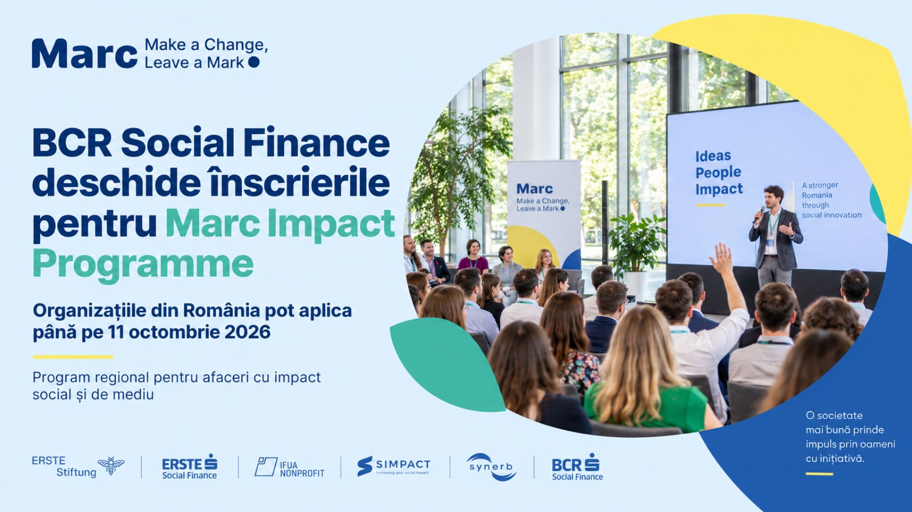 Marc Impact Programme 2026 BCR Social Finance deschide înscrieri