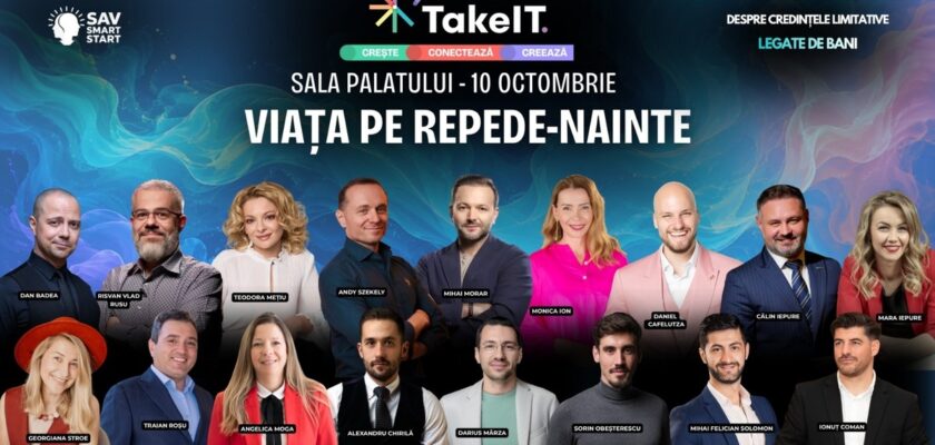 VIAȚA PE REPEDE-NAINTE are loc pe 10 octombrie 2026, la Sala Palatului, și aduce în prim-plan relația dintre bani, muncă, timp și succes